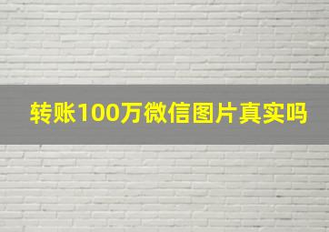 转账100万微信图片真实吗