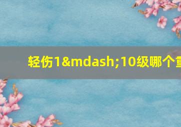 轻伤1—10级哪个重