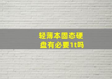 轻薄本固态硬盘有必要1t吗