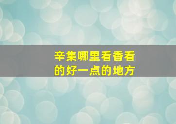 辛集哪里看香看的好一点的地方