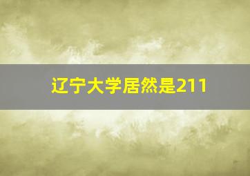 辽宁大学居然是211