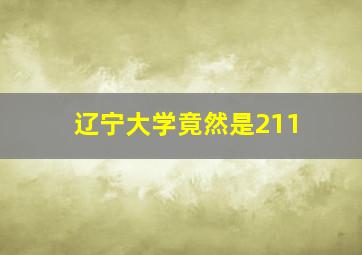 辽宁大学竟然是211