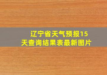 辽宁省天气预报15天查询结果表最新图片