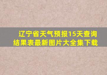 辽宁省天气预报15天查询结果表最新图片大全集下载