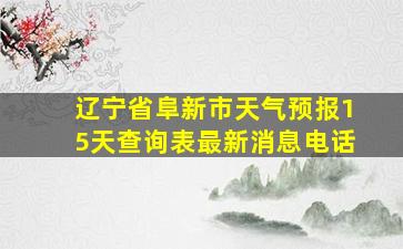 辽宁省阜新市天气预报15天查询表最新消息电话