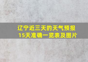 辽宁近三天的天气预报15天准确一览表及图片