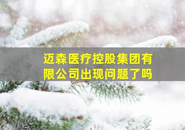 迈森医疗控股集团有限公司出现问题了吗