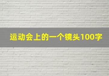 运动会上的一个镜头100字