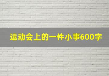 运动会上的一件小事600字