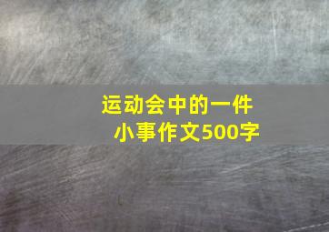 运动会中的一件小事作文500字