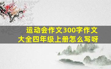 运动会作文300字作文大全四年级上册怎么写呀