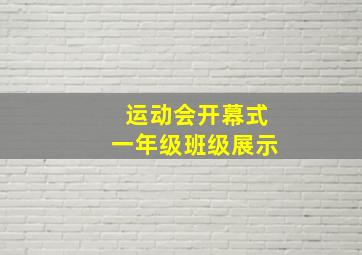 运动会开幕式一年级班级展示