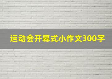 运动会开幕式小作文300字