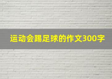 运动会踢足球的作文300字