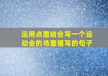 运用点面结合写一个运动会的场面描写的句子