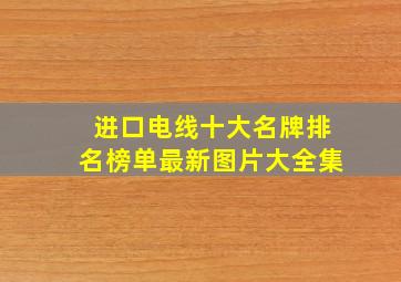 进口电线十大名牌排名榜单最新图片大全集