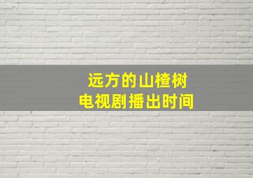 远方的山楂树电视剧播出时间