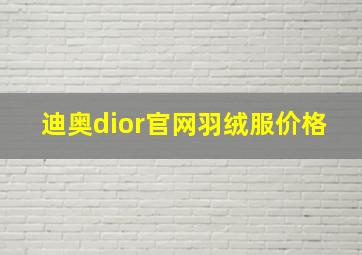 迪奥dior官网羽绒服价格