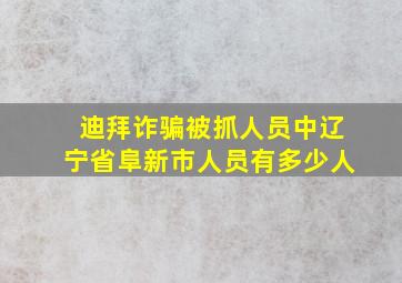 迪拜诈骗被抓人员中辽宁省阜新市人员有多少人