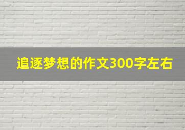 追逐梦想的作文300字左右