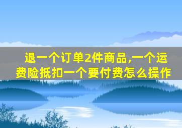 退一个订单2件商品,一个运费险抵扣一个要付费怎么操作