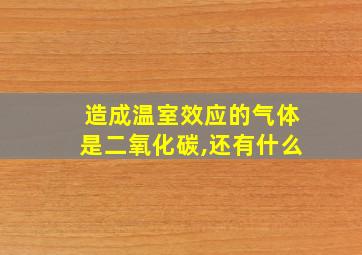 造成温室效应的气体是二氧化碳,还有什么