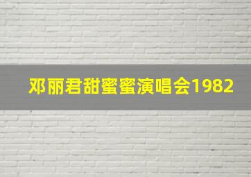 邓丽君甜蜜蜜演唱会1982