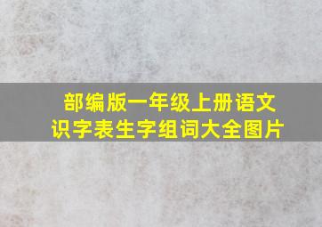 部编版一年级上册语文识字表生字组词大全图片