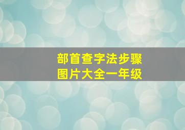 部首查字法步骤图片大全一年级