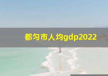 都匀市人均gdp2022