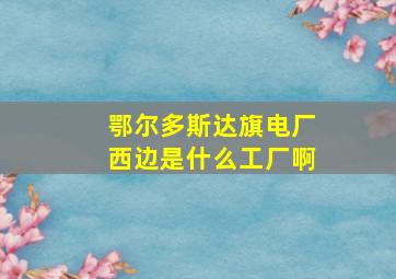 鄂尔多斯达旗电厂西边是什么工厂啊