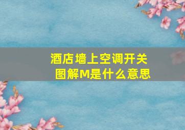 酒店墙上空调开关图解M是什么意思