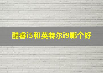 酷睿i5和英特尔i9哪个好