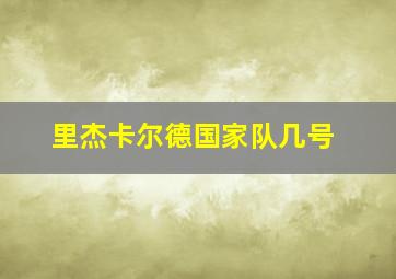 里杰卡尔德国家队几号