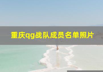 重庆qg战队成员名单照片