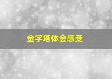 金字塔体会感受