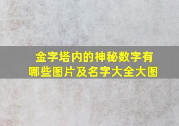 金字塔内的神秘数字有哪些图片及名字大全大图