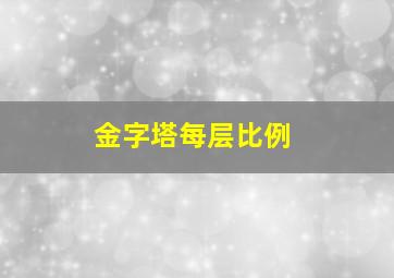 金字塔每层比例