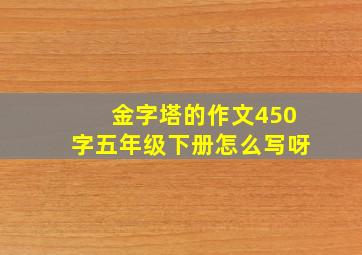 金字塔的作文450字五年级下册怎么写呀