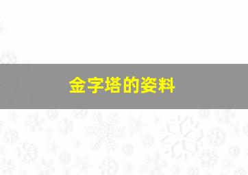 金字塔的姿料