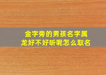 金字旁的男孩名字属龙好不好听呢怎么取名