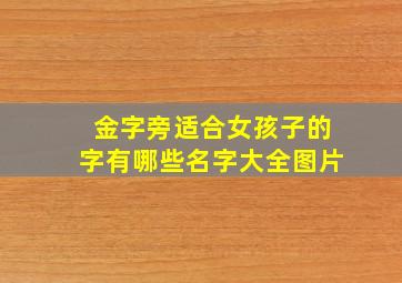 金字旁适合女孩子的字有哪些名字大全图片