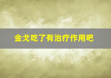 金戈吃了有治疗作用吧