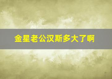 金星老公汉斯多大了啊