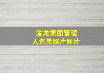 金龙集团管理人名单照片图片