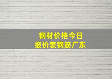 钢材价格今日报价表钢筋广东