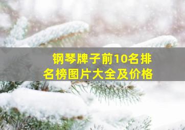 钢琴牌子前10名排名榜图片大全及价格