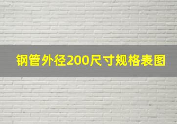 钢管外径200尺寸规格表图