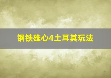 钢铁雄心4土耳其玩法