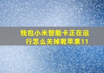 钱包小米智能卡正在运行怎么关掉呢苹果11